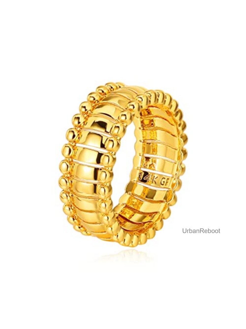 14K Gold Vacuum Filled Simple Stacking Band Ring